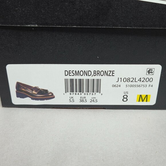 NWT Naturalizer Desmond Kiltie Bronze Lug Sole Leather Loafers - Picture 8 of 8